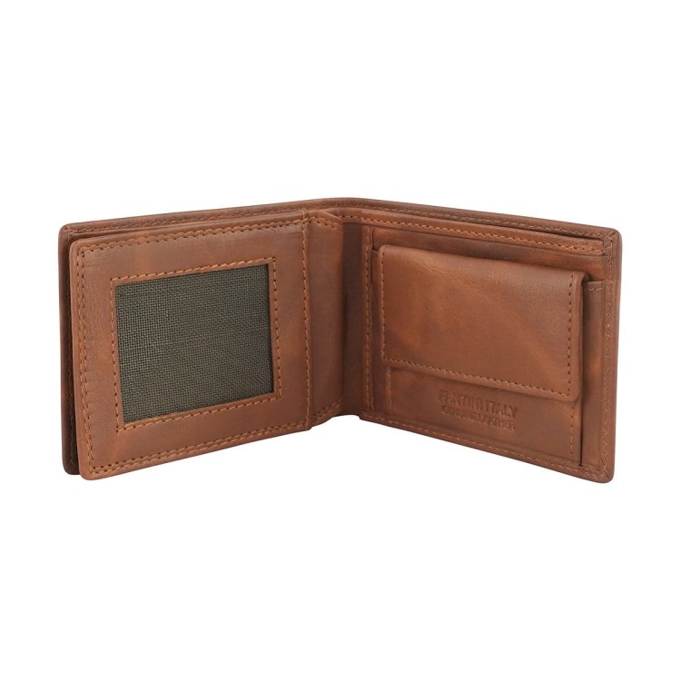 Mini portfel skórzany San Marino z portmonetką