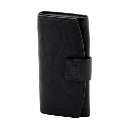 Aksamitny skórzany portfel