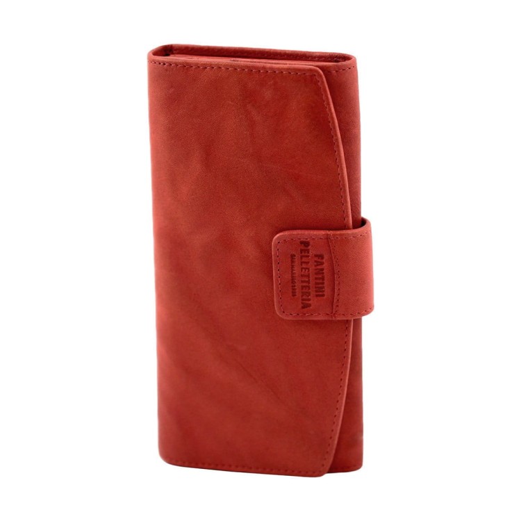 Aksamitny skórzany portfel