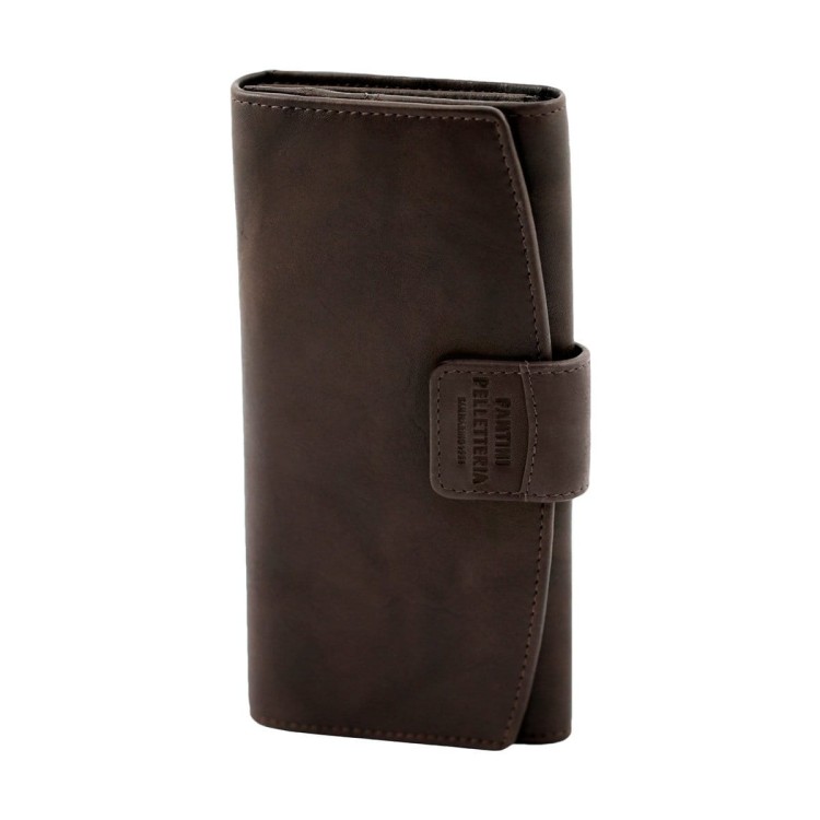 Aksamitny skórzany portfel